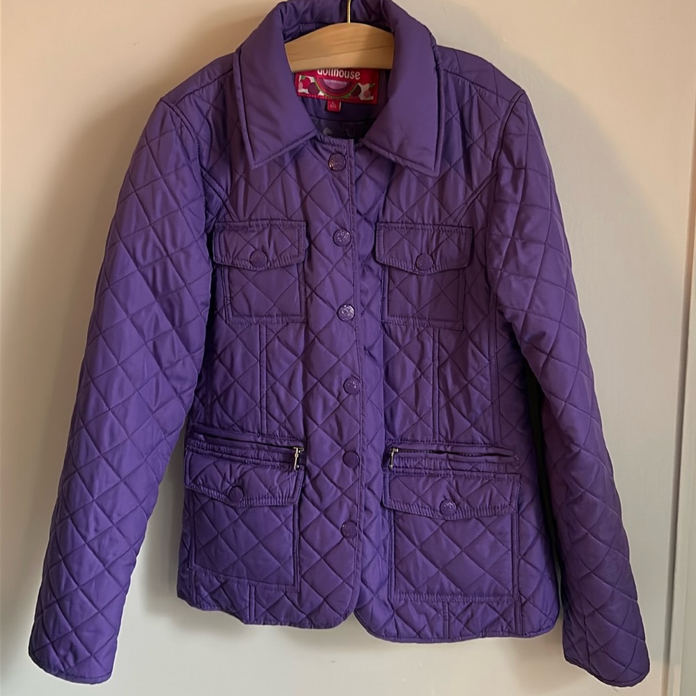 Dollhouse Outwear Girl’s Quilted Fitted Lightweight Purple Winter Jacket
